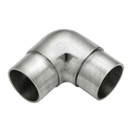 Lavi Industries Lavi Industries, Flush Elbow Fitting, for 2" Tubing, Satin Stainless Steel 44-732/2